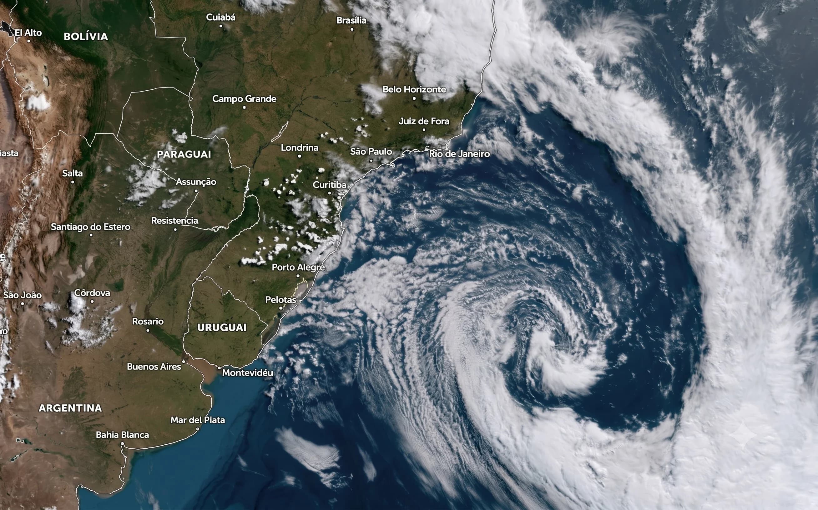 Panorama: Ciclone e nova frente fria levam chuva e ventania para grandes áreas hoje