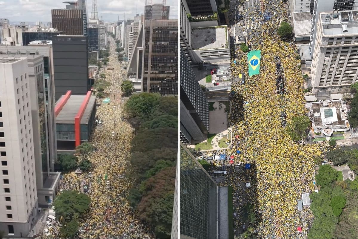 Em destaque: Ato pró-Flávio reuniu 71,9 mil pessoas na Paulista, mostra contagem da USP