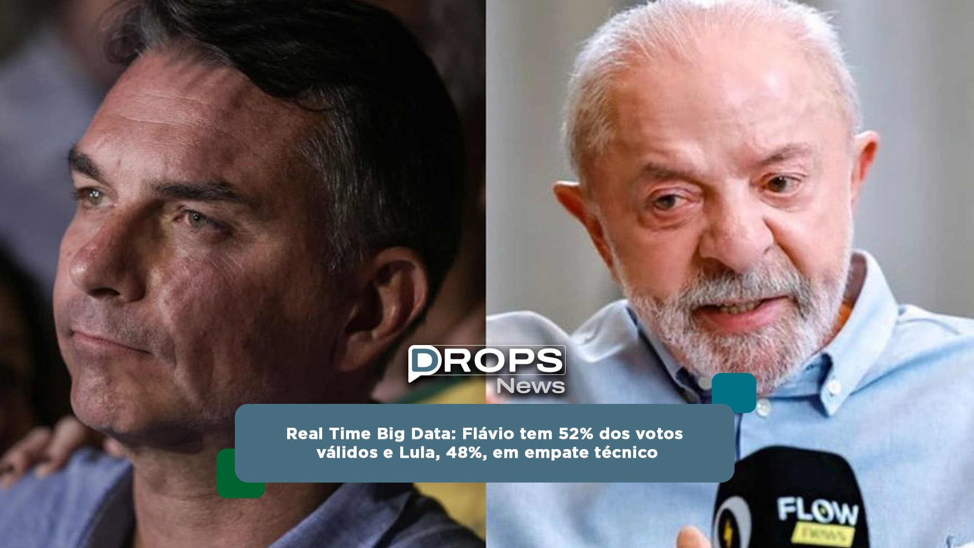 Flávio tem 52% dos votos válidos e Lula, 48%, em empate técnico — Real Time Big Data