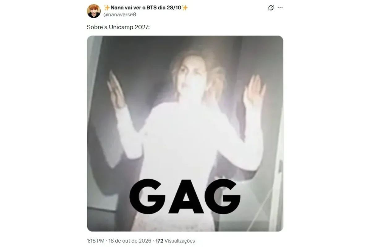 questões sobre prova de 1987 e gíria deixam candidatos 'gag' nas redes sociais — Unicamp 2027 em memes