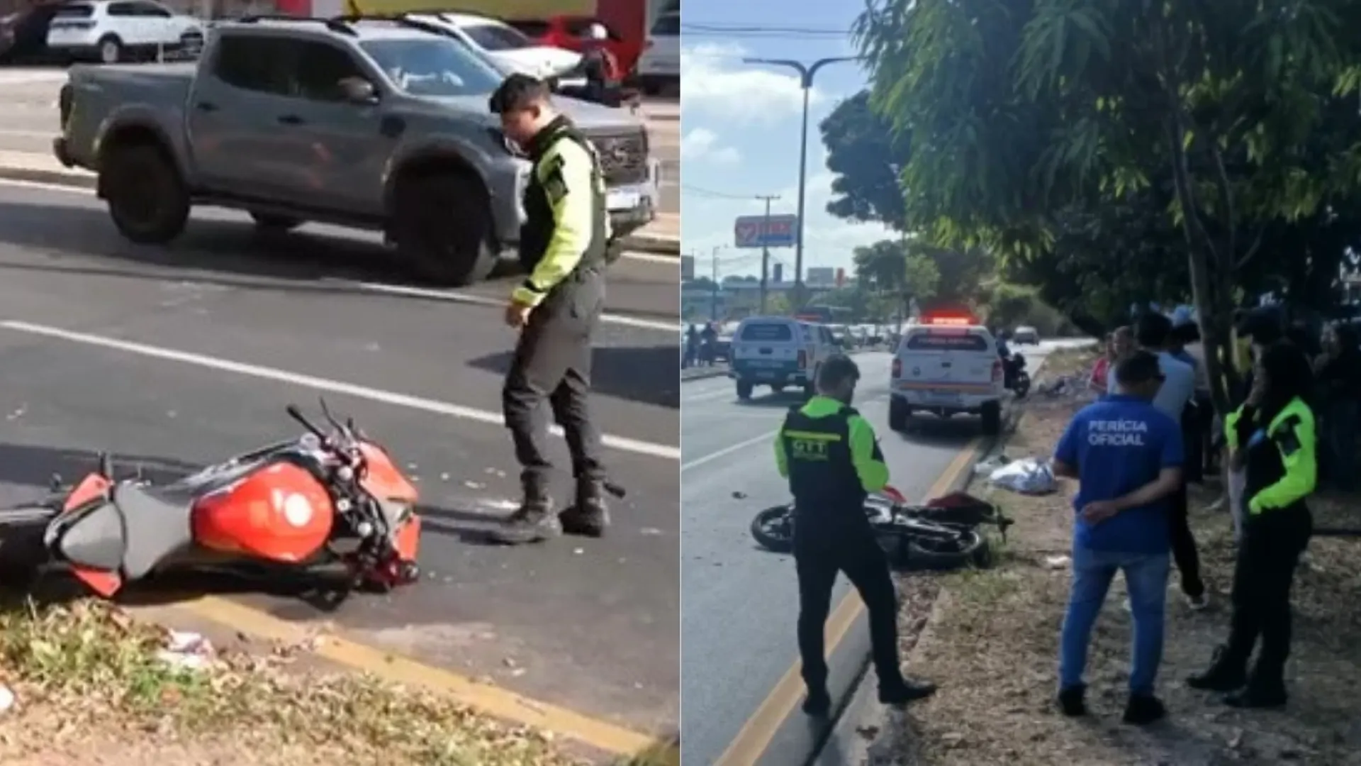 Motociclista falece após bater em árvore na Avenida Jerônimo de Albuquerque, em São Luís
