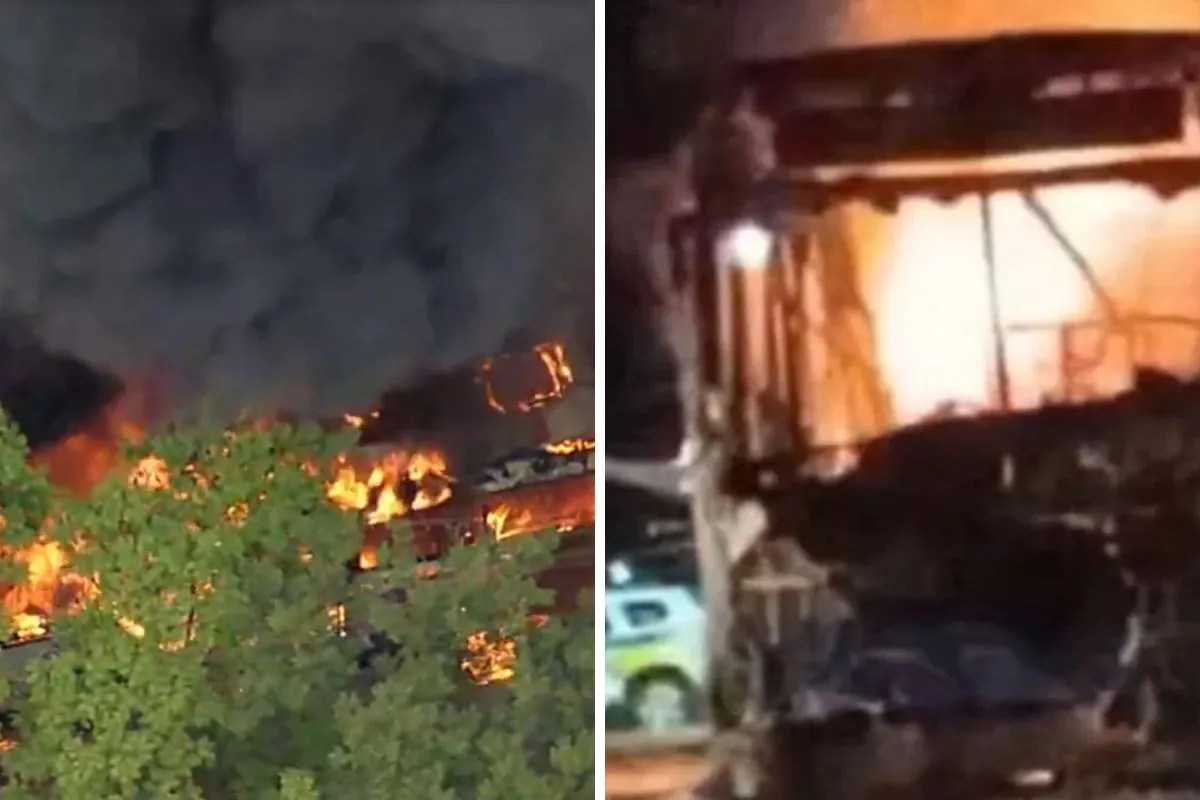 Dois ônibus pegam fogo em menos de 24 horas em MG; autoridades policiais suspeita de ação criminosa