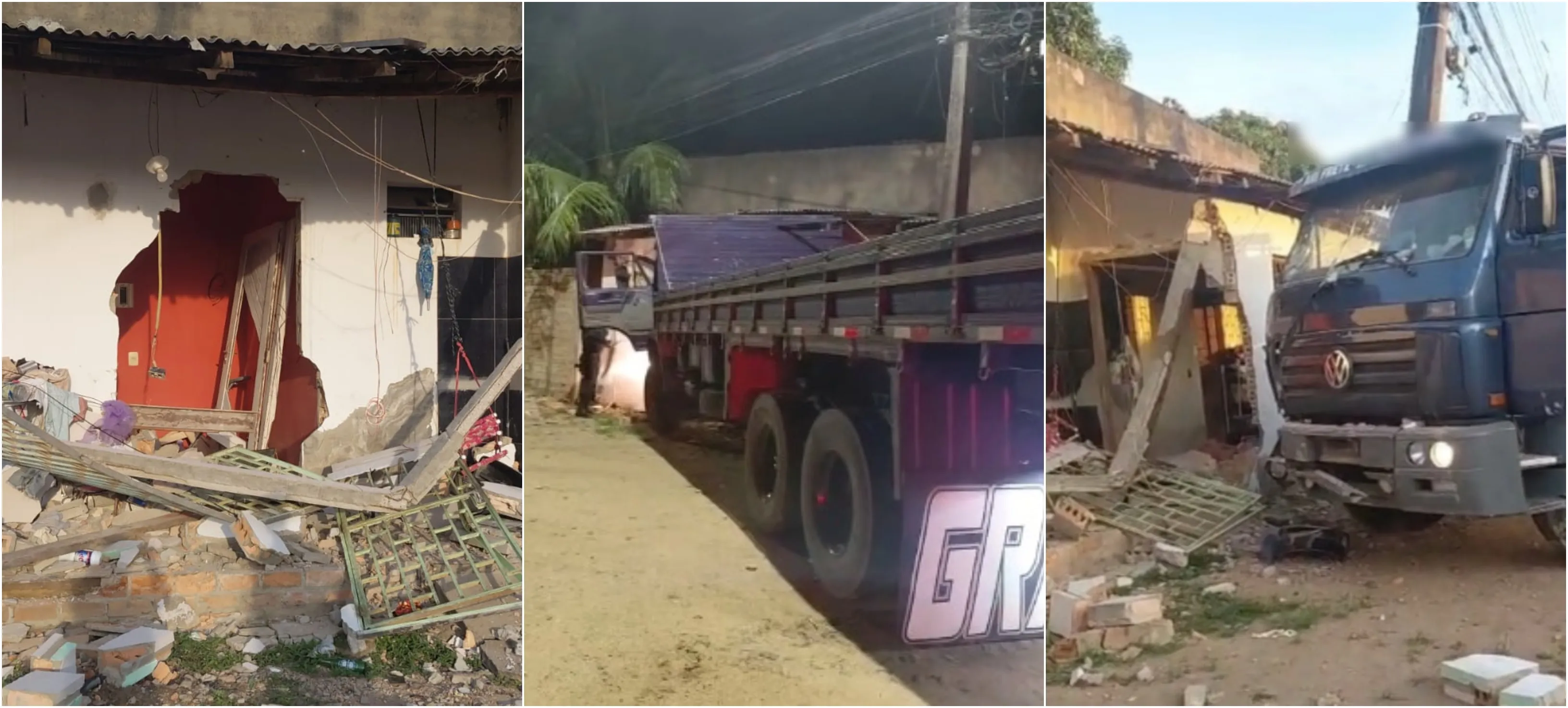 Fique por dentro: Motorista de caminhão bate na frente de casa no bairro Silvio Botelho