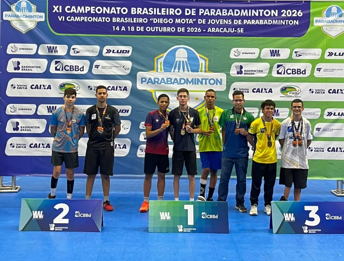 Atualização: Eleito destaque nacional, Vitor Dutra conquista dois ouros no Brasileiro de Jovens de Parabadminton