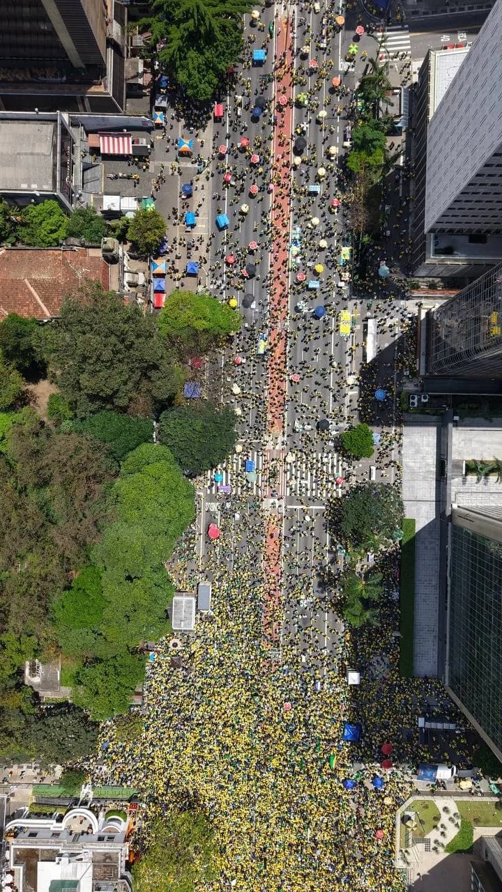 Região: Ato de Flávio ocupa 6 quarteirões da Paulista, 1 a menos que Lula